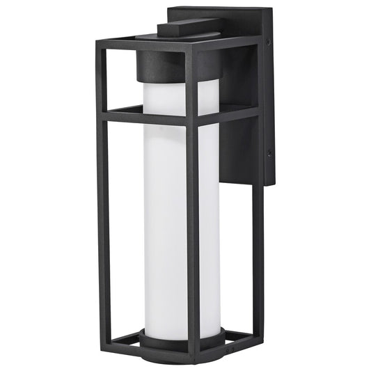 Satco 62-1611 6W LED Wall Lantern Fixture Ledges; Medium Matte Black