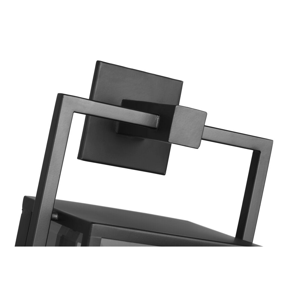 Satco 60-7545 Wall Lantern Fixture Exhibit; 1 Light; Large Matte Black