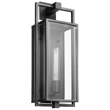 Satco 60-7545 Wall Lantern Fixture Exhibit; 1 Light; Large Matte Black
