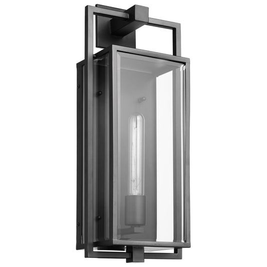 Satco 60-7545 Wall Lantern Fixture Exhibit; 1 Light; Large Matte Black