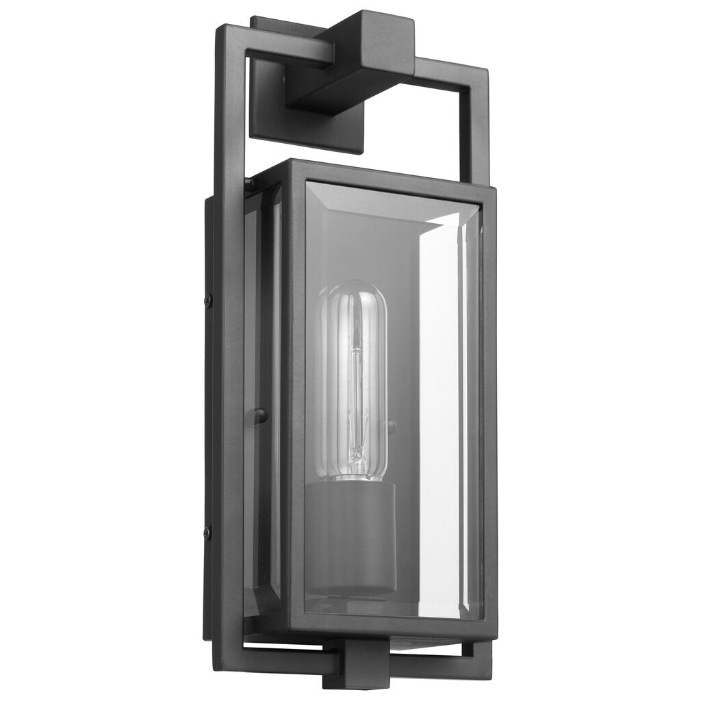Satco 60-7543 Wall Lantern Fixture Exhibit; 1 Light; Small Matte Black