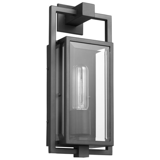 Satco 60-7543 Wall Lantern Fixture Exhibit; 1 Light; Small Matte Black