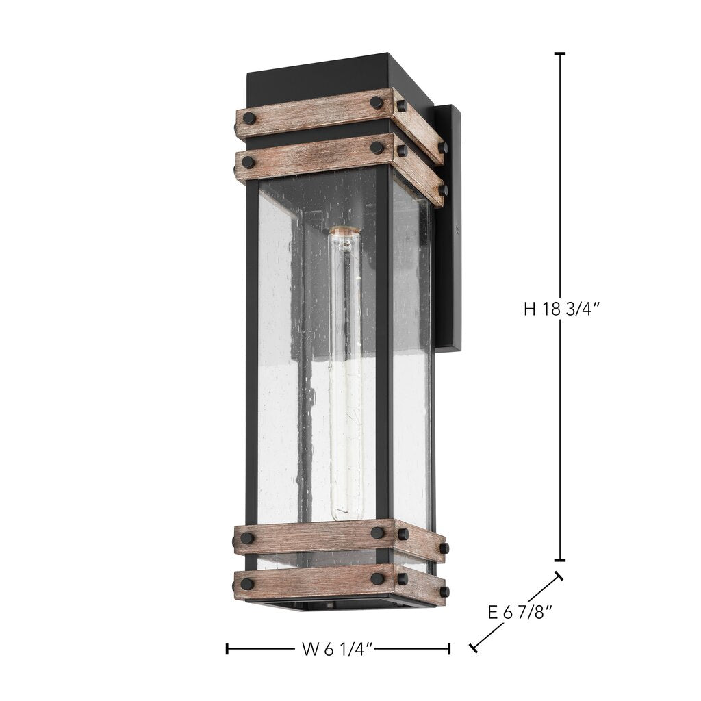 Satco 60-7542 Wall Lantern Fixture Homestead; 1 Light; Large Matte