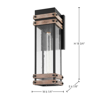 Satco 60-7542 Wall Lantern Fixture Homestead; 1 Light; Large Matte