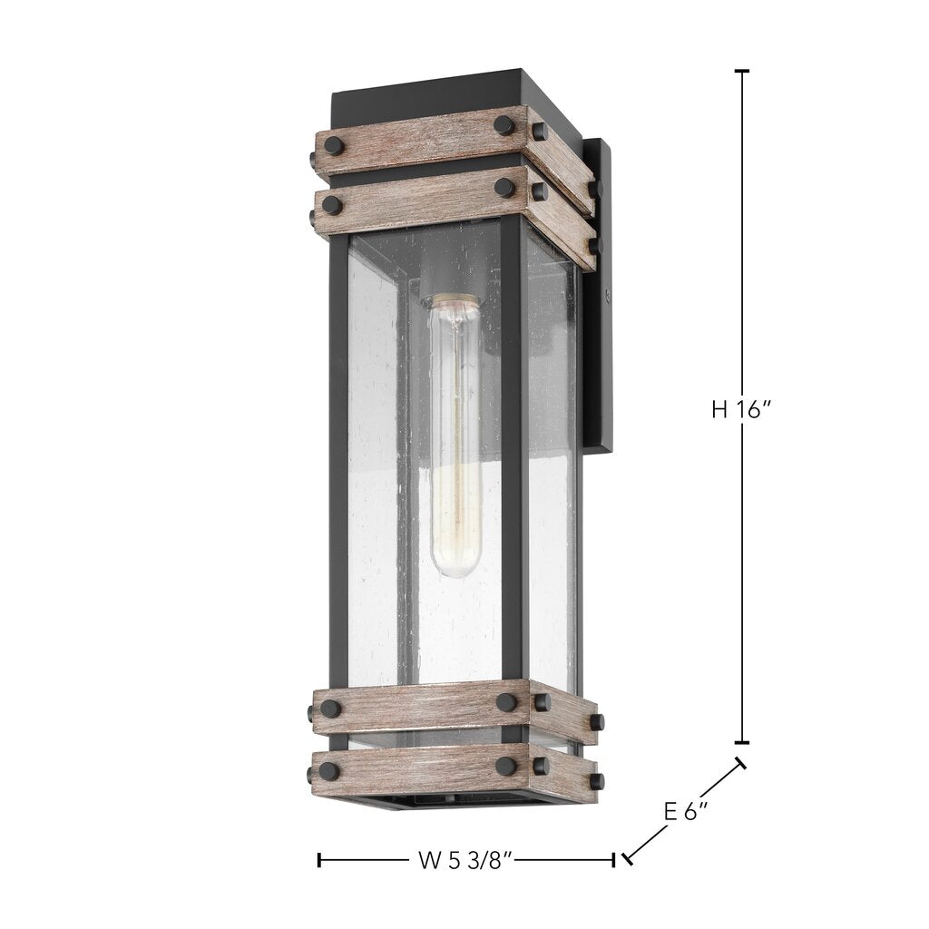 Satco 60-7541 Wall Lantern Fixture Homestead; 1 Light; Medium Matte