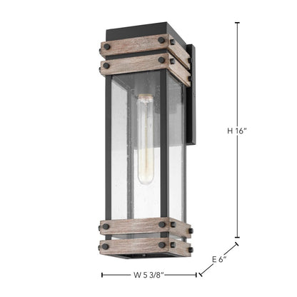 Satco 60-7541 Wall Lantern Fixture Homestead; 1 Light; Medium Matte