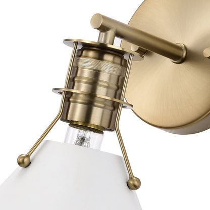 Satco 60-7520 Sconce Fixture Outpost; 1 Light; Wall Matte White with