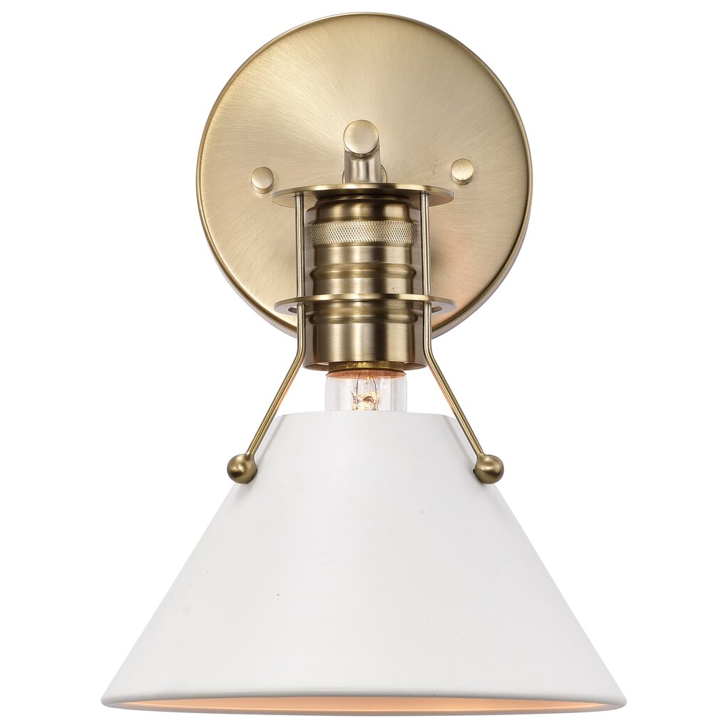Satco 60-7520 Sconce Fixture Outpost; 1 Light; Wall Matte White with