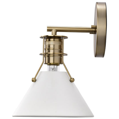 Satco 60-7520 Sconce Fixture Outpost; 1 Light; Wall Matte White with