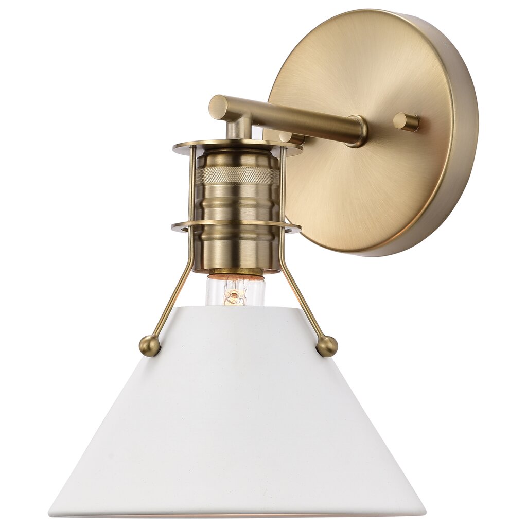 Satco 60-7520 Sconce Fixture Outpost; 1 Light; Wall Matte White with