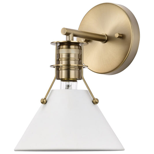 Satco 60-7520 Sconce Fixture Outpost; 1 Light; Wall Matte White with