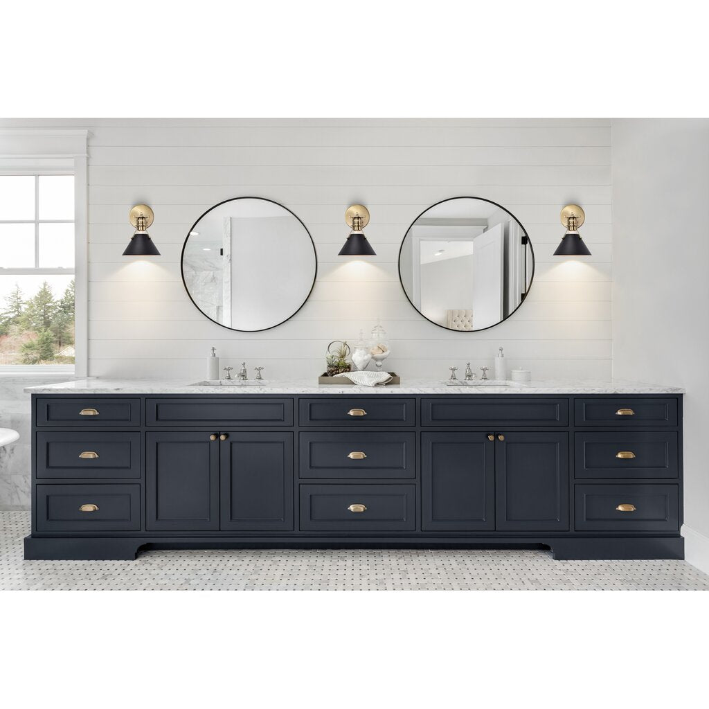 Satco 60-7519 Sconce Fixture Outpost; 1 Light; Wall Matte Black with