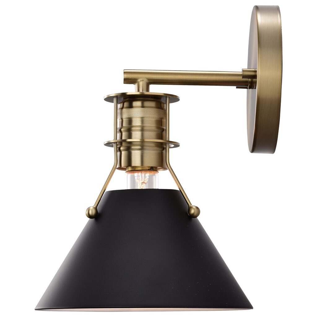 Satco 60-7519 Sconce Fixture Outpost; 1 Light; Wall Matte Black with