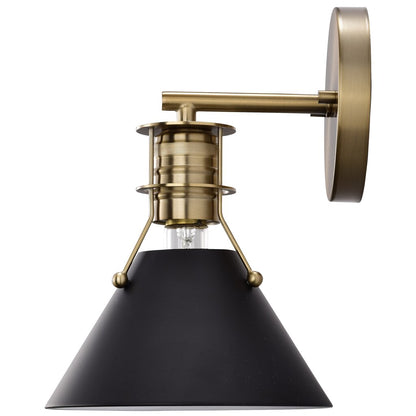 Satco 60-7519 Sconce Fixture Outpost; 1 Light; Wall Matte Black with