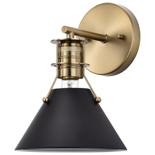 Satco 60-7519 Sconce Fixture Outpost; 1 Light; Wall Matte Black with
