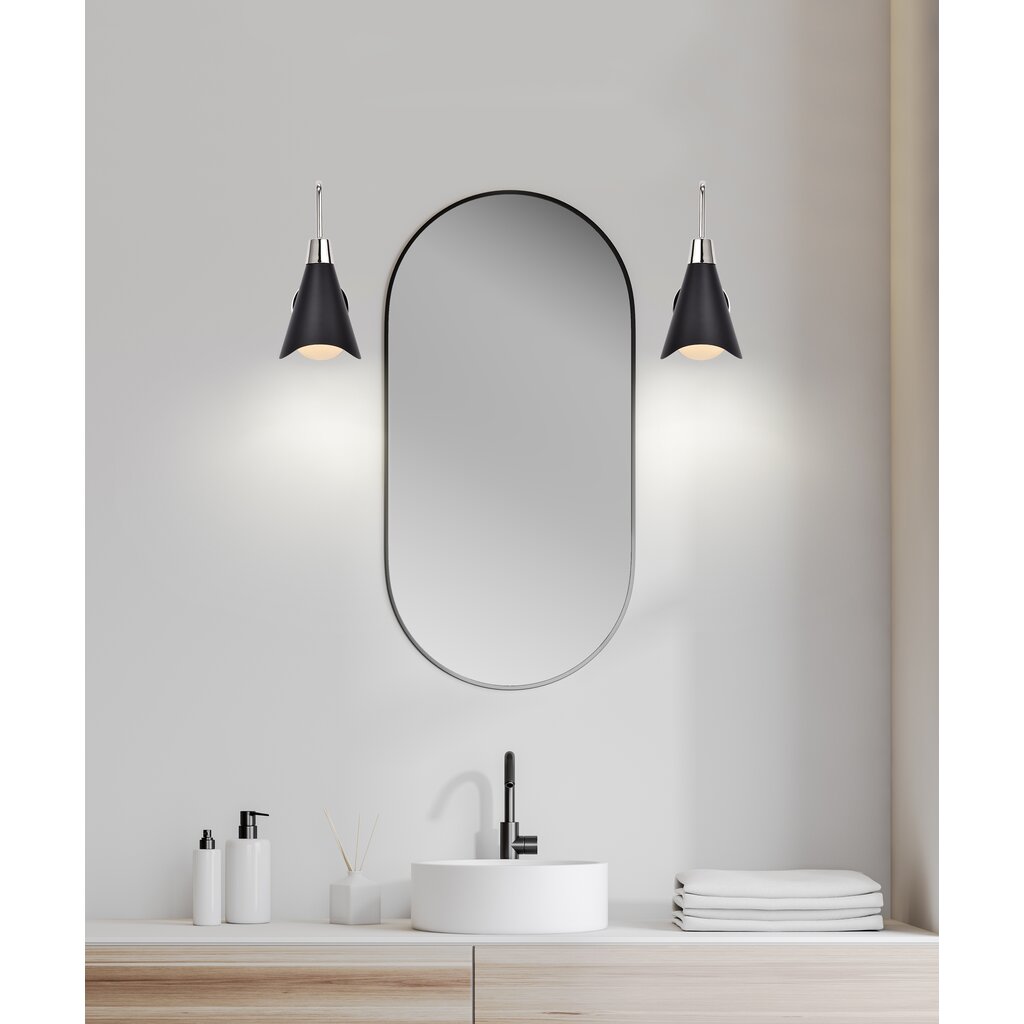 Satco 60-7469 Sconce Fixture Tango; 1 Light; Wall Matte Black with