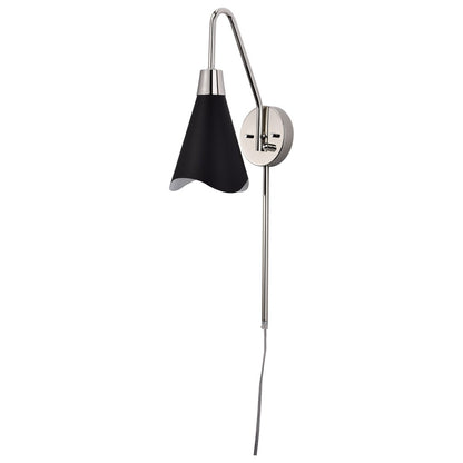 Satco 60-7469 Sconce Fixture Tango; 1 Light; Wall Matte Black with