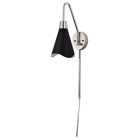Satco 60-7469 Sconce Fixture Tango; 1 Light; Wall Matte Black with
