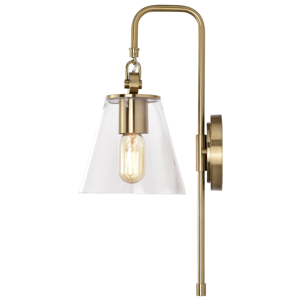 Satco 60-7449 Sconce Fixture Dover; 1 Light; Wall Vintage Brass with
