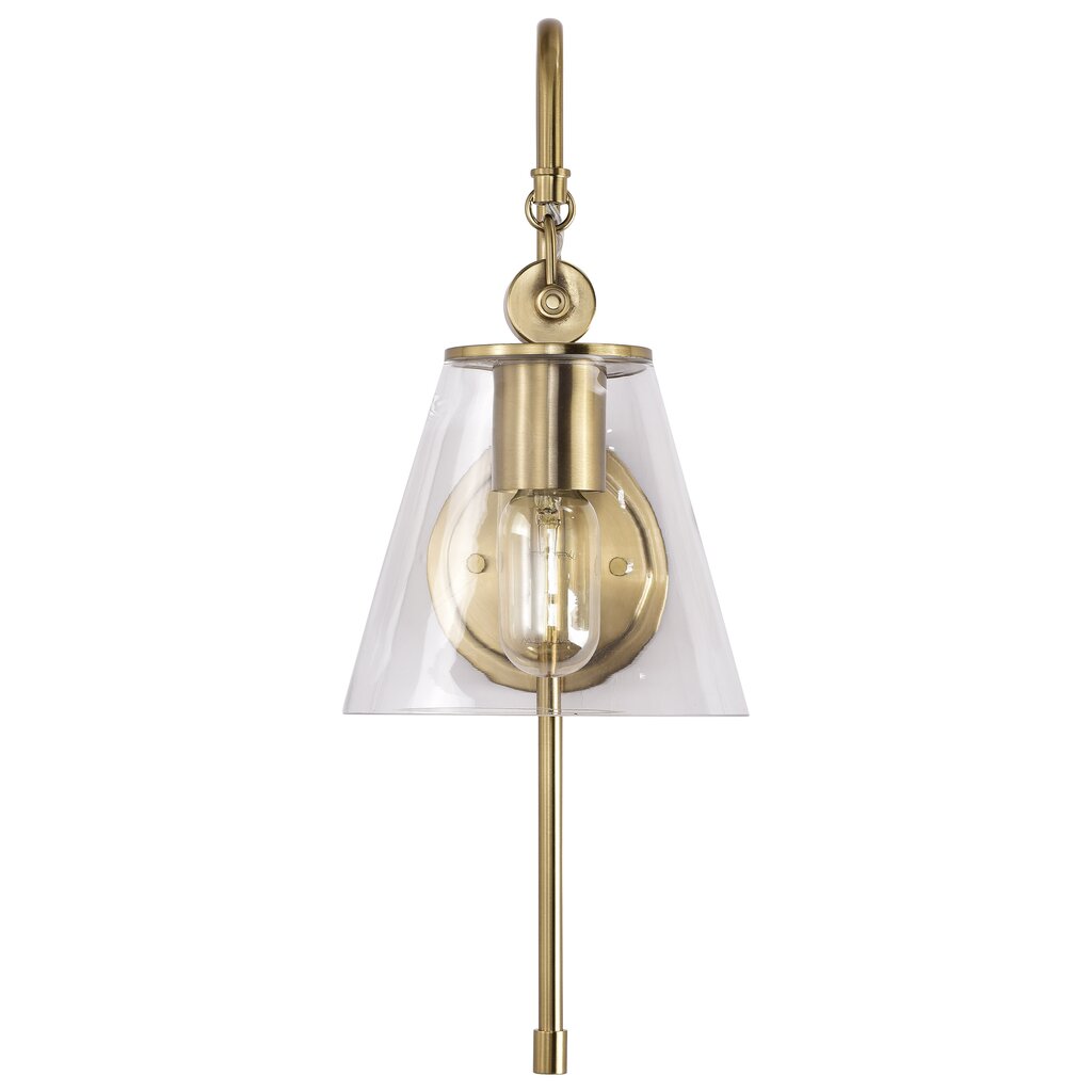 Satco 60-7449 Sconce Fixture Dover; 1 Light; Wall Vintage Brass with