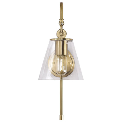 Satco 60-7449 Sconce Fixture Dover; 1 Light; Wall Vintage Brass with