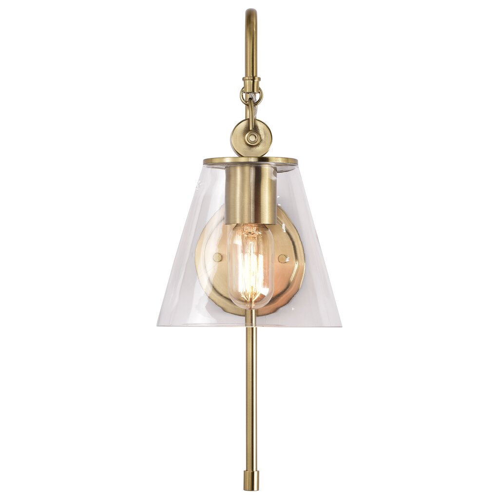 Satco 60-7449 Sconce Fixture Dover; 1 Light; Wall Vintage Brass with