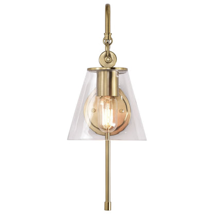 Satco 60-7449 Sconce Fixture Dover; 1 Light; Wall Vintage Brass with