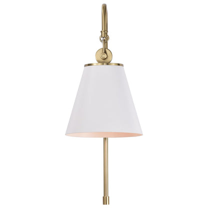 Satco 60-7446 Sconce Fixture Dover; 1 Light; Wall White with Vintage