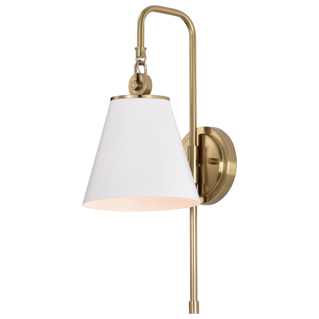 Satco 60-7446 Sconce Fixture Dover; 1 Light; Wall White with Vintage