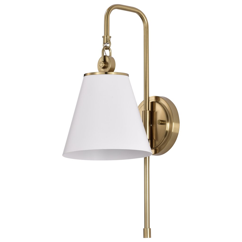Satco 60-7446 Sconce Fixture Dover; 1 Light; Wall White with Vintage