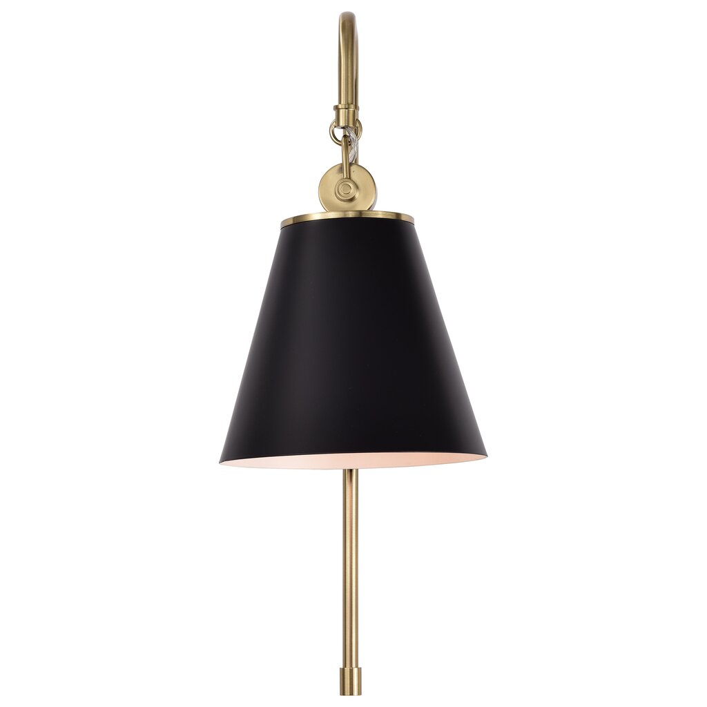 Satco 60-7445 Sconce Fixture Dover; 1 Light; Wall Black with Vintage