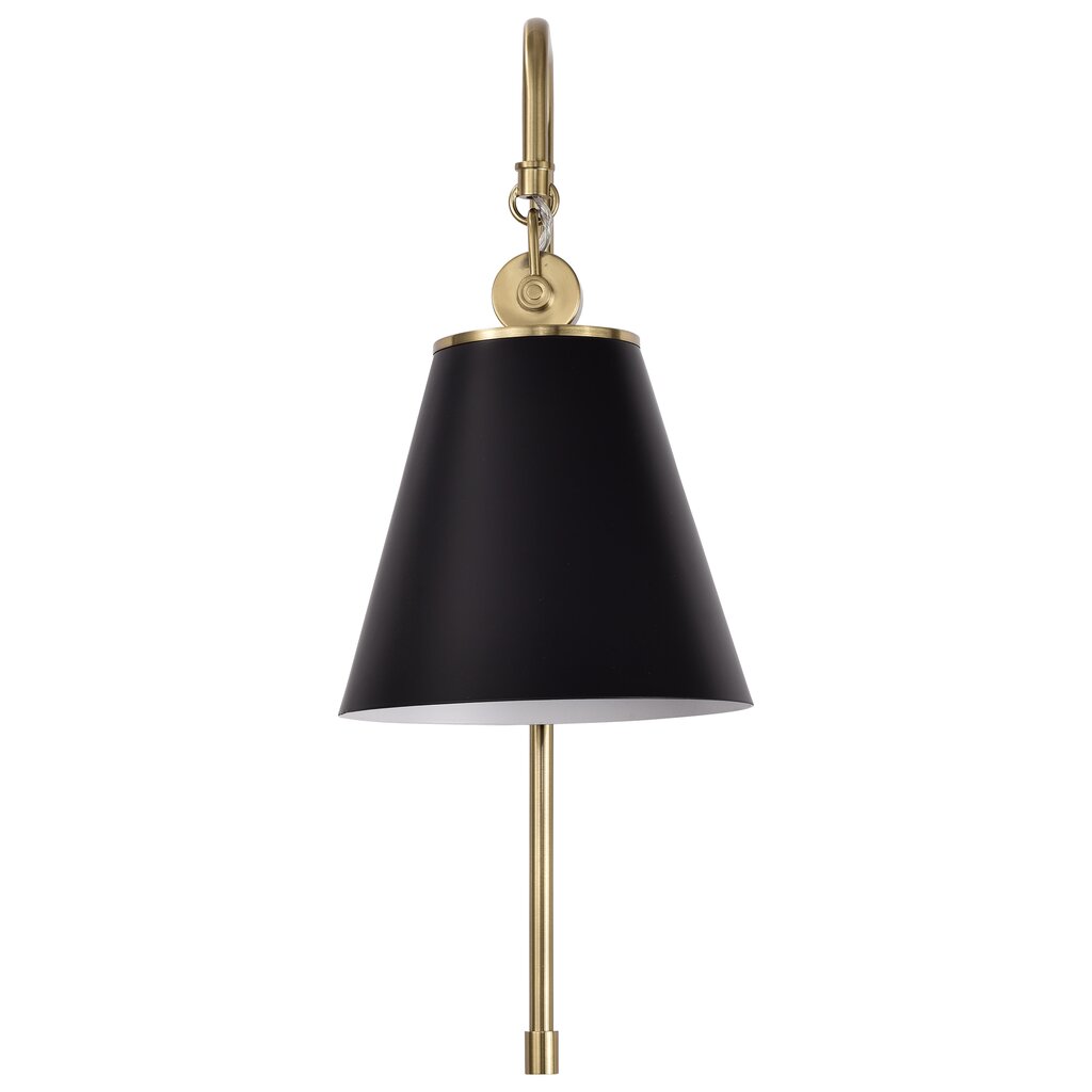 Satco 60-7445 Sconce Fixture Dover; 1 Light; Wall Black with Vintage