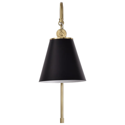 Satco 60-7445 Sconce Fixture Dover; 1 Light; Wall Black with Vintage
