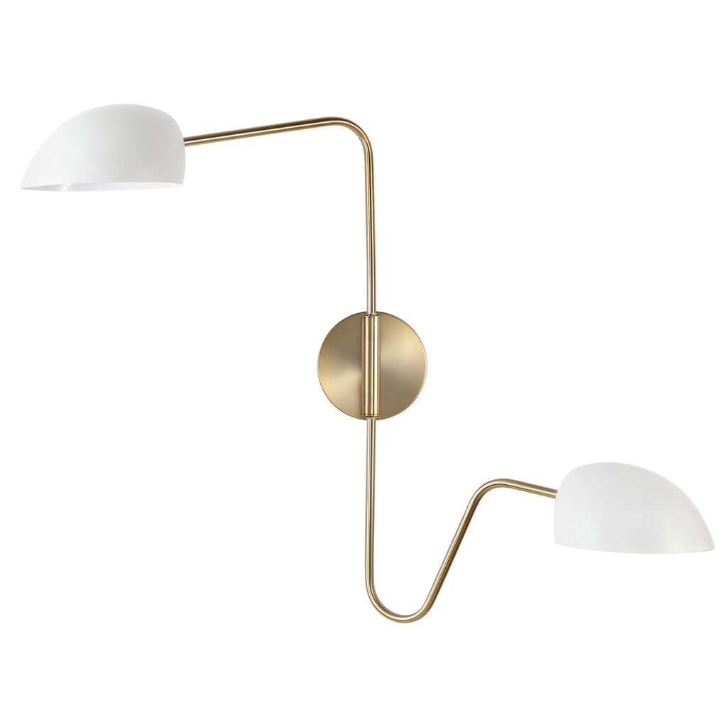 Satco 60-7394 Sconce Fixture Trilby; 2 Light; Wall Matte White with