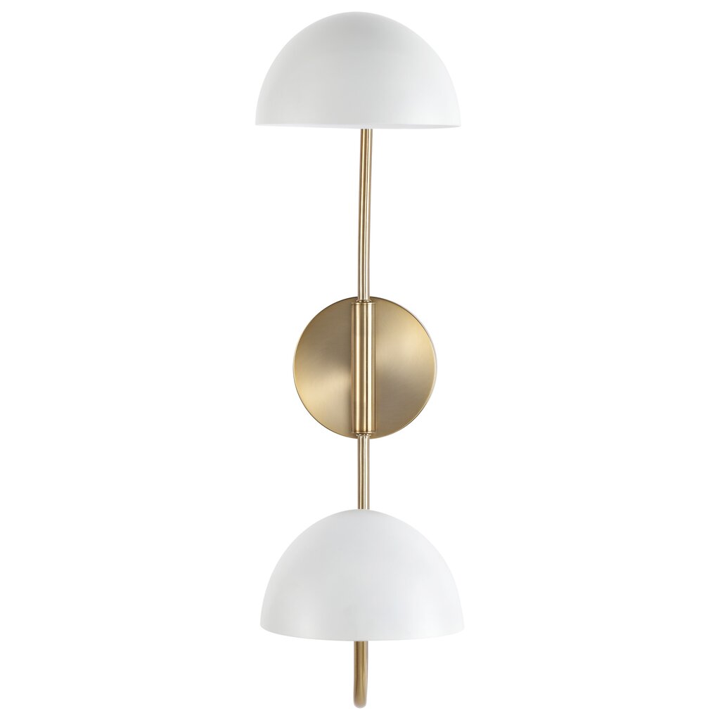 Satco 60-7394 Sconce Fixture Trilby; 2 Light; Wall Matte White with