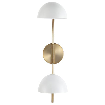 Satco 60-7394 Sconce Fixture Trilby; 2 Light; Wall Matte White with