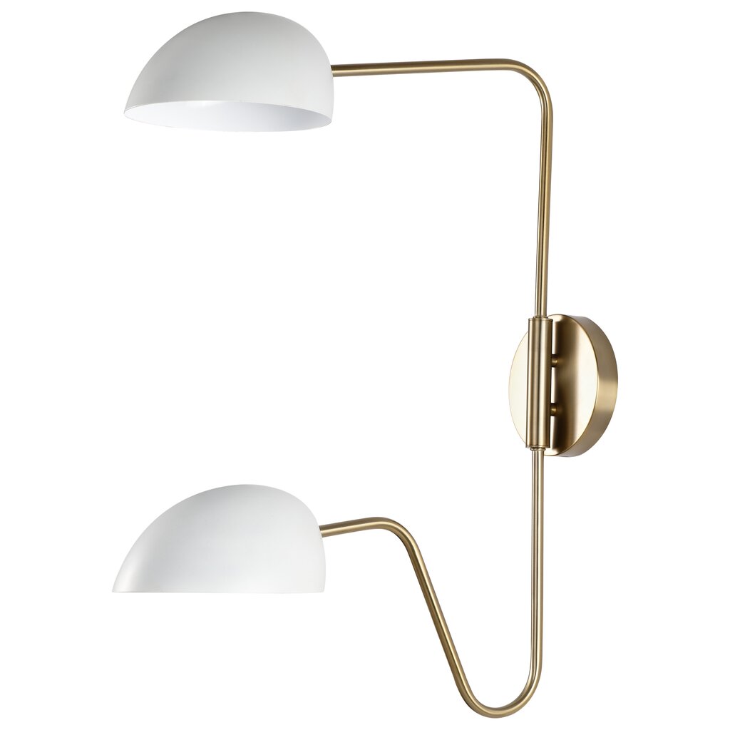 Satco 60-7394 Sconce Fixture Trilby; 2 Light; Wall Matte White with