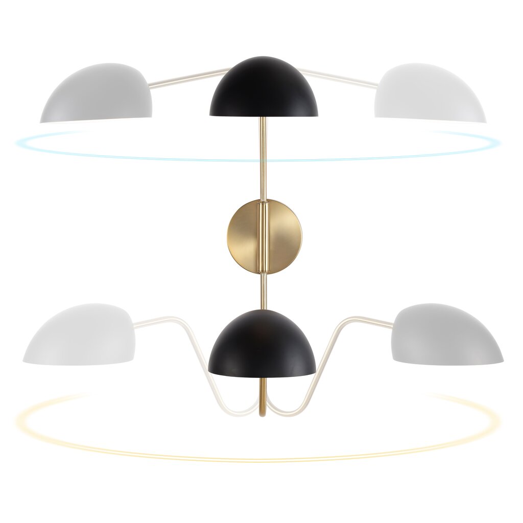 Satco 60-7393 Sconce Fixture Trilby; 2 Light; Wall Matte Black with