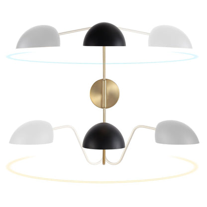 Satco 60-7393 Sconce Fixture Trilby; 2 Light; Wall Matte Black with