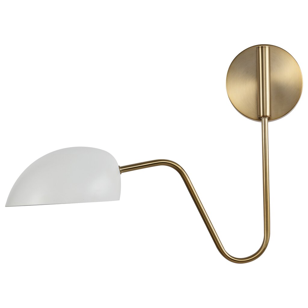 Satco 60-7392 Sconce Fixture Trilby; 1 Light; Wall Matte White with