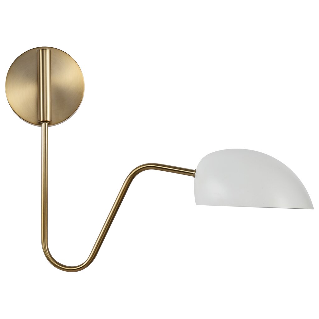 Satco 60-7392 Sconce Fixture Trilby; 1 Light; Wall Matte White with