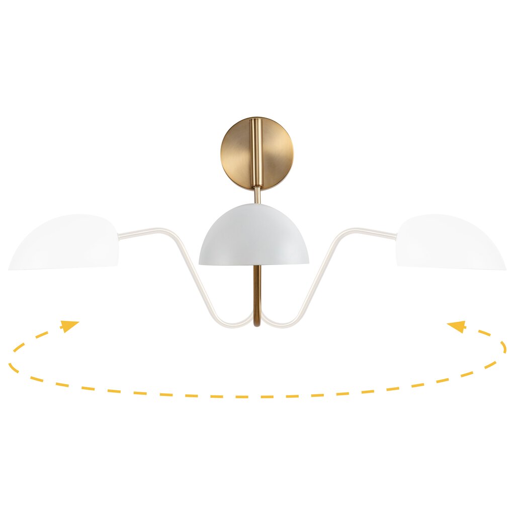 Satco 60-7392 Sconce Fixture Trilby; 1 Light; Wall Matte White with