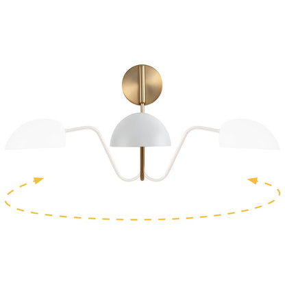 Satco 60-7392 Sconce Fixture Trilby; 1 Light; Wall Matte White with