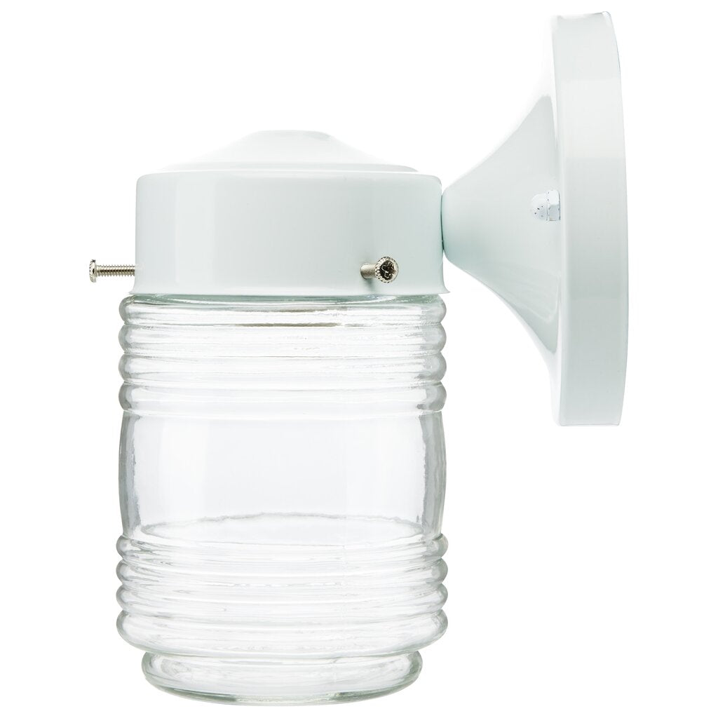 Satco 60-112 Wall Lantern Fixture 1 Light; 6 Inch; Porch; Wall; White