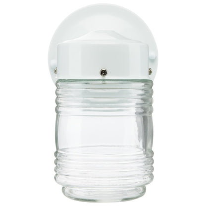 Satco 60-112 Wall Lantern Fixture 1 Light; 6 Inch; Porch; Wall; White
