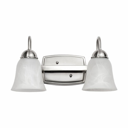 Satco 62-1568 15W LED Vanity Fixture 2 Light 3000K; Brushed Nickel