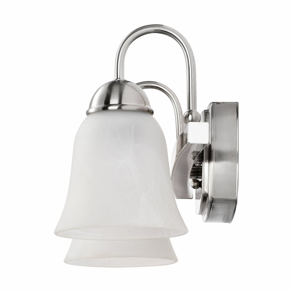 Satco 62-1568 15W LED Vanity Fixture 2 Light 3000K; Brushed Nickel