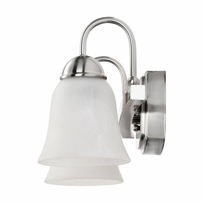 Satco 62-1568 15W LED Vanity Fixture 2 Light 3000K; Brushed Nickel
