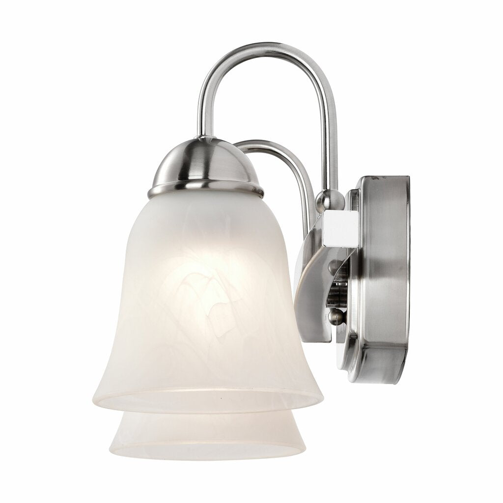 Satco 62-1568 15W LED Vanity Fixture 2 Light 3000K; Brushed Nickel