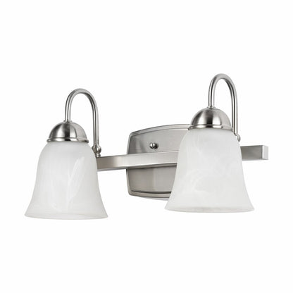 Satco 62-1568 15W LED Vanity Fixture 2 Light 3000K; Brushed Nickel